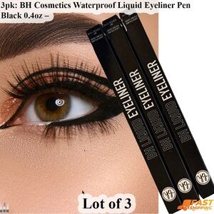 BH Cosmetics Waterproof Black Liquid Eyeliner Trio